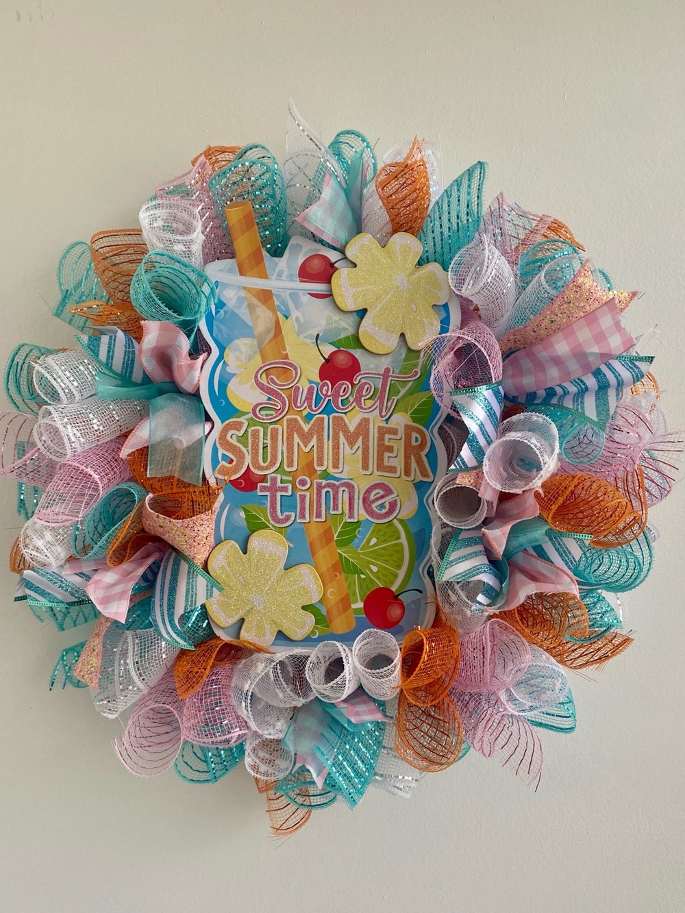 Sweet Summer Time  Door Wreath